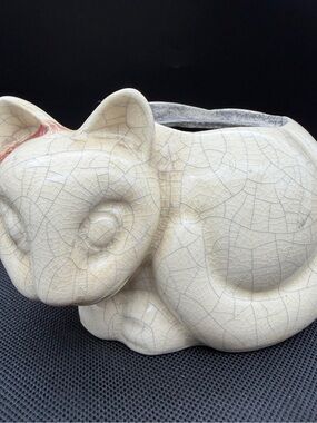 Vintage TIFFANY & CO.  1978 Ceramic Crackle Cat Glaze Pottery Diffuser 4”3.25”